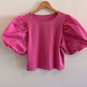 A NEW DAY puff sleeve top pink size medium